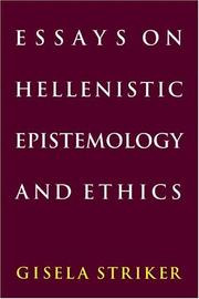 Cover of: Essays on Hellenistic epistemology and ethics