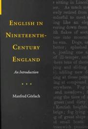Cover of: English in nineteenth-century England by Manfred Görlach