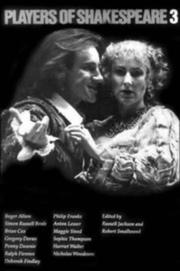 Cover of: Players of Shakespeare 3: Further Essays in Shakespearean Performance by Players with the Royal Shakespeare Company (Players of Shakespeare)