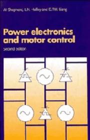 Cover of: Power electronics and motor control | Shepherd, W.
