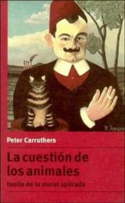 Cover of: La cuestión de los animales by Peter Carruthers