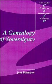 Cover of: A genealogy of sovereignty