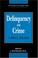 Cover of: Delinquency and crime