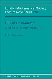 Hilbert C*-modules by E. C. Lance