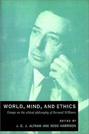 Cover of: World, Mind, and Ethics: Essays on the Ethical Philosophy of Bernard Williams