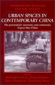 Cover of: Urban spaces in contemporary China by edited by Deborah S. Davis ... [et al.].