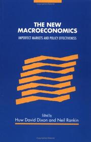 Cover of: The New Macroeconomics: Imperfect Markets and Policy Effectiveness