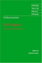 Cover of: On religion by Friedrich Schleiermacher