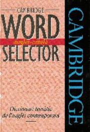 Cover of: Cambridge word selector. by 