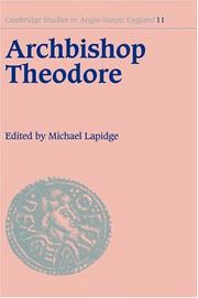 Cover of: Archbishop Theodore: commemorative studies on his life and influence