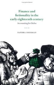 Cover of: Finance and fictionality in the early eighteenth century: accounting for Defoe