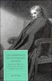 Cover of: The emergence of the English author by Kevin Pask