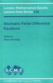 Cover of: Stochastic partial differential equations