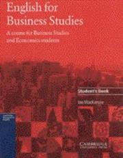 Cover of: English for Business Studies Student's book: A Course for Business Studies and Economics Students