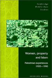 Cover of: Women, property, and Islam: Palestinian experiences, 1920-1990