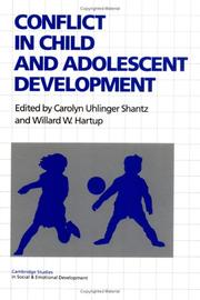 Cover of: Conflict in Child and Adolescent Development (Cambridge Studies in Social and Emotional Development) by 
