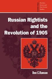 Cover of: Russian rightists and the revolution of 1905