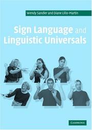 Cover of: Sign Language and Linguistic Universals by Wendy Sandler, Diane Lillo-Martin