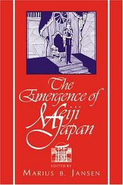 Cover of: The Emergence of Meiji Japan by edited by Marius Jansen.