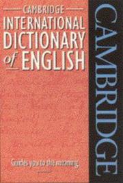 Cover of: Cambridge international dictionary of English.