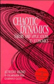 Cover of: Chaotic Dynamics: Theory and Applications to Economics