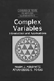 Cover of: Complex variables: introduction and applications