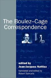 Cover of: The Boulez-Cage Correspondence