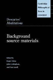 Cover of: Descartes' Meditations: background source materials