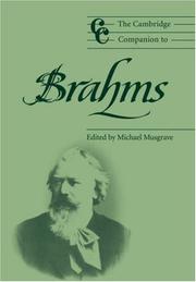 Cover of: The Cambridge companion to Brahms