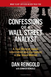 Confessions of a Wall Street analyst by Dan Reingold