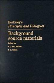 Cover of: Berkeley's Principles and Dialogues: Background Source Materials (Cambridge Philosophical Texts in Context)