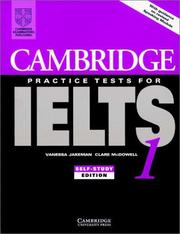 Cover of: Cambridge Practice Tests for IELTS 1 Self-study student's book by Vanessa Jakeman, Clare McDowell