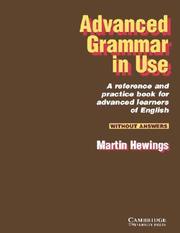 Cover of: Advanced Grammar in Use Without answers