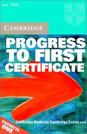 Cover of: New Progress to First Certificate Cassette set by 