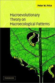 Cover of: Macroevolutionary Theory on Macroecological Patterns by Peter W. Price