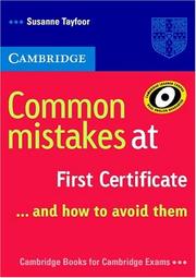 Common Mistakes at First Certificate - and how to Avoid them by Susanne Tayfoor