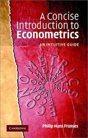 A concise introduction to econometrics