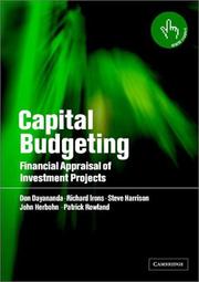 Cover of: Capital Budgeting by Steve Harrison, Don Dayananda, Richard Irons, Steve Harrison, John Herbohn, Patrick Rowland