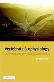 Cover of: Vertebrate Ecophysiology by Don Bradshaw