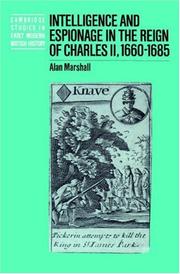 Cover of: Intelligence and Espionage in the Reign of Charles II, 16601685