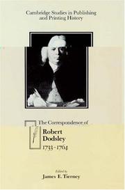 Cover of: The Correspondence of Robert Dodsley by Robert Dodsley