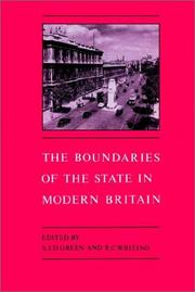 Cover of: The Boundaries of the State in Modern Britain by 