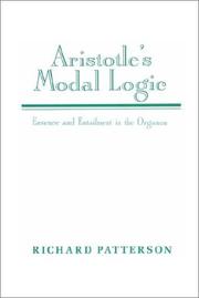 Cover of: Aristotle's Modal Logic by Richard Patterson
