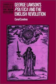 Cover of: George Lawson's 'Politica' and the English Revolution