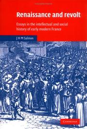 Cover of: Renaissance and Revolt: Essays in the Intellectual and Social History of Early Modern France (Cambridge Studies in Early Modern History)