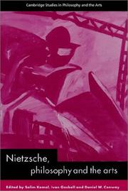 Cover of: Nietzsche, Philosophy and the Arts (Cambridge Studies in Philosophy and the Arts) by 