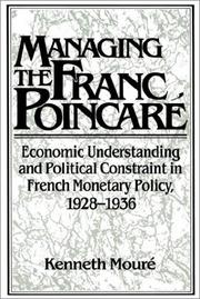 Book cover: Managing the Franc Poincaré | Kenneth MourГ©