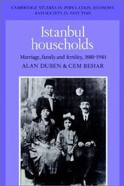 Cover of: Istanbul Households by Alan Duben, Cem Behar