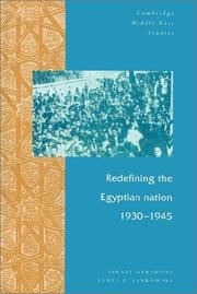 Cover of: Redefining the Egyptian Nation, 19301945 (Cambridge Middle East Studies)