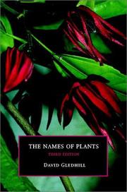 Cover of: The Names of Plants by David Gledhill